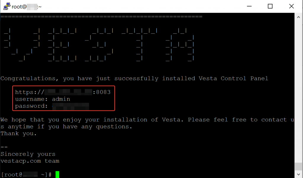 Установка VestaCP на CentOS 7 